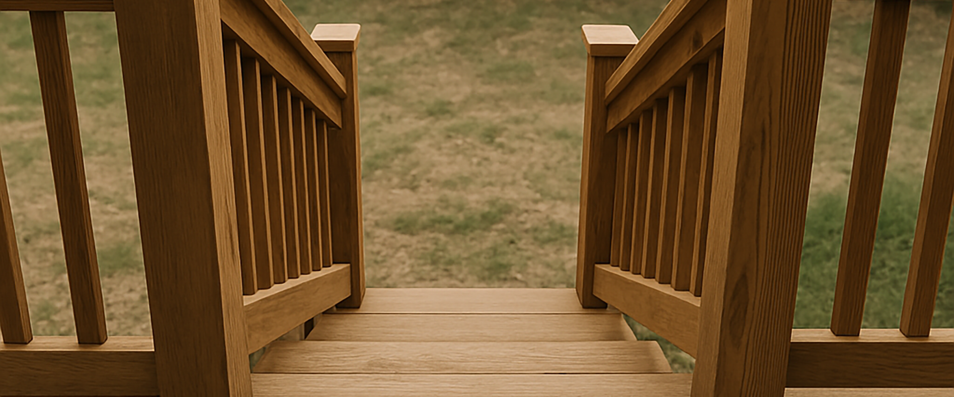 cheap and affordable wooden deck stairs